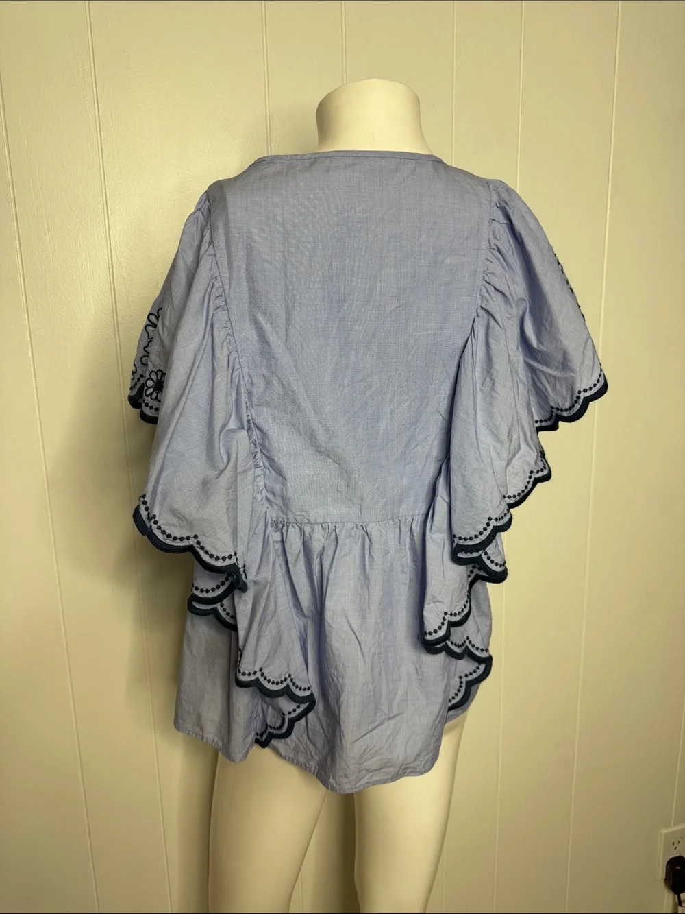 Kate spade flowing top M blue